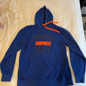 Blue and Orange Under Armour sweatshirt/hoodie